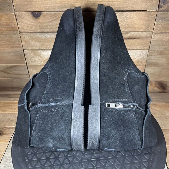 UGG Womens Sz 8.5 Black Josefene Cuff Suede Ankle Casual Zip Up Boots NO INSOLES - Picture 9 of 10